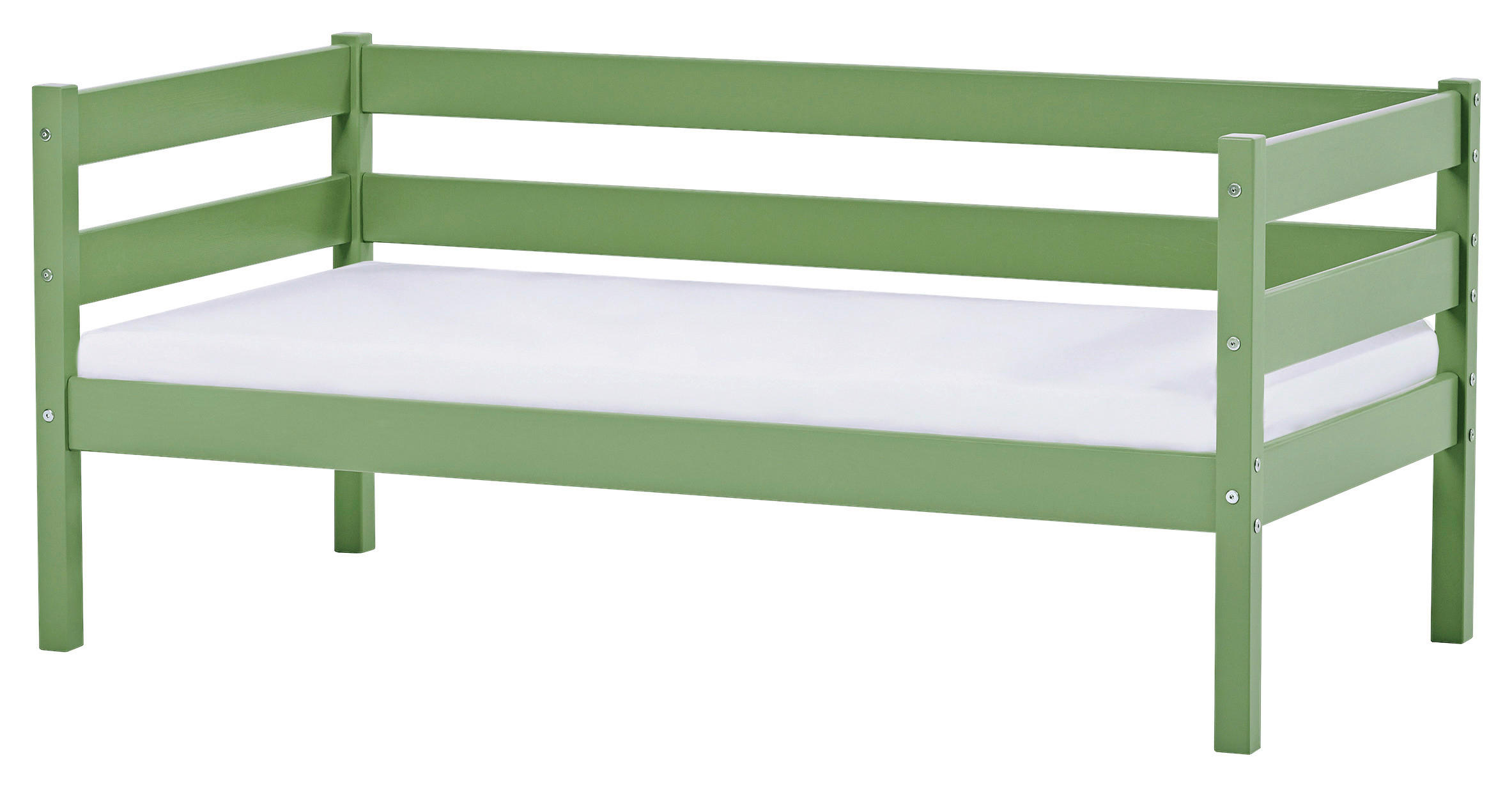 KINDER-/JUNIORBETT 70/160 cm  in Grün  - Kieferfarben/Grün, MODERN, Holz (70/160cm) - MID.YOU