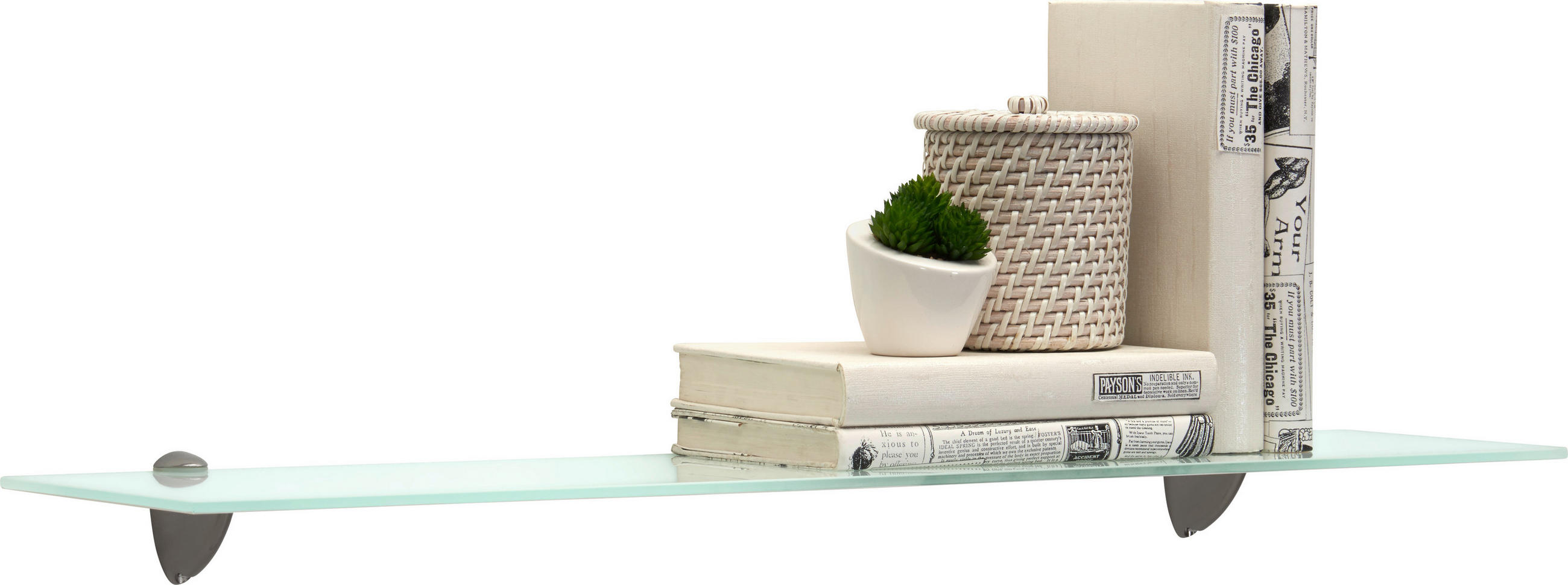 GLASHYLLA i 78/0,6/18 cm vit  - vit, Klassisk, glas (78/0,6/18cm) - Boxxx