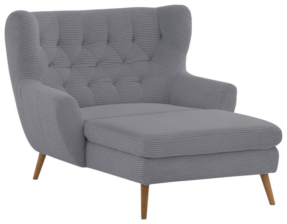 XXL-SESSEL Cord Grau    - Grau, Design, Holz/Textil (120/101/165cm) - Stylife