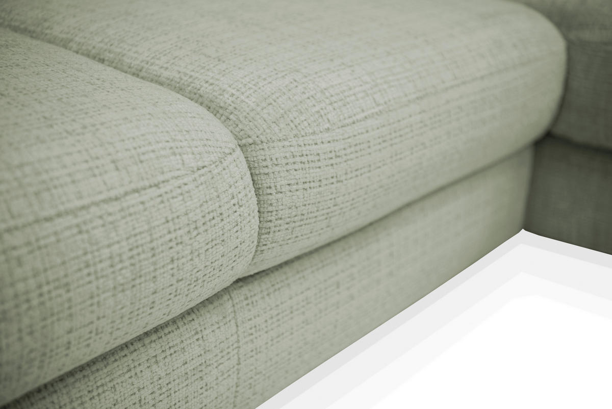 ECKSOFA FABIO in Chenille Grün  174/223 cm  - Schwarz/Grün, Design, Textil/Metall (174/223cm) - Livetastic