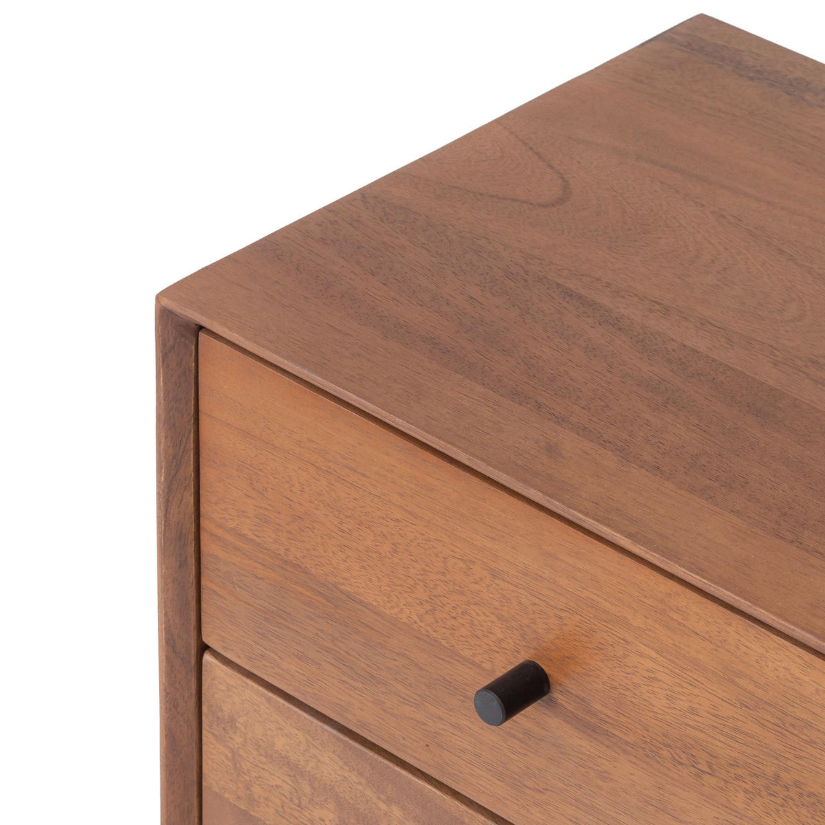 NACHTKÄSTCHEN 40/50/35 cm  in Hartholz Mangoholz Honig  - Schwarz/Honig, MODERN, Holz/Metall (40/50/35cm) - MID.YOU