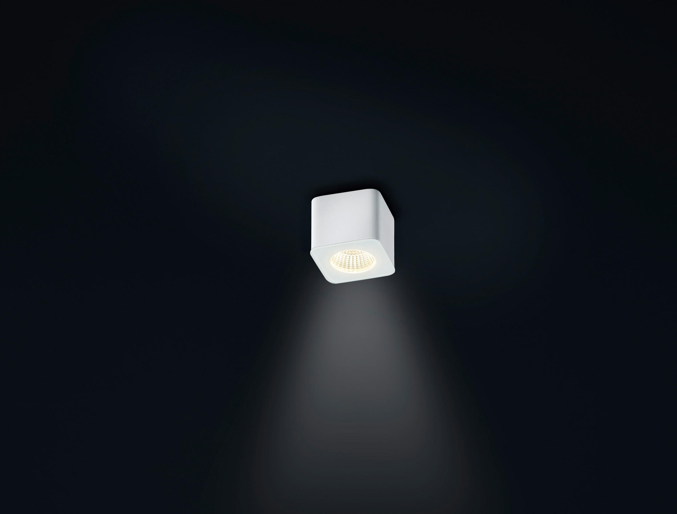 LED-DECKENLEUCHTE 6,5/6,5/5,5 cm   - Weiß, Design, Glas/Metall (6,5/6,5/5,5cm) - Helestra