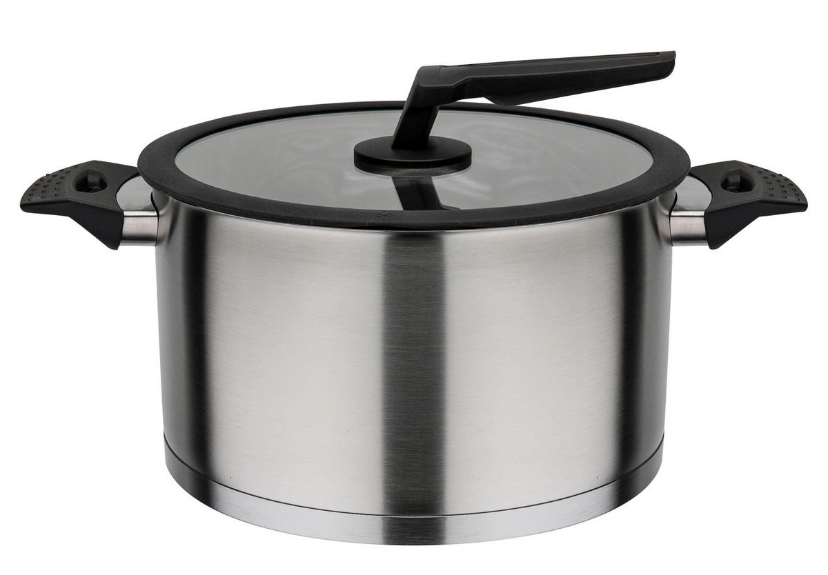 KOCHTOPFSET APART 4-teilig  - Klar/Edelstahlfarben, Basics, Glas/Metall - GSW