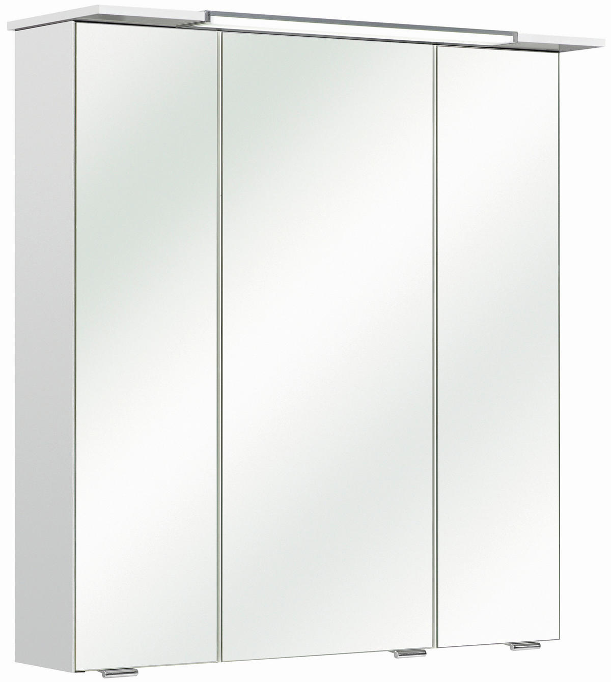 ZRKADLOVÁ SKRINKA, biela, 67/71/23,5 cm  - biela/strieborná, Konventionell, kompozitné drevo/sklo (67/71/23,5cm) - Xora