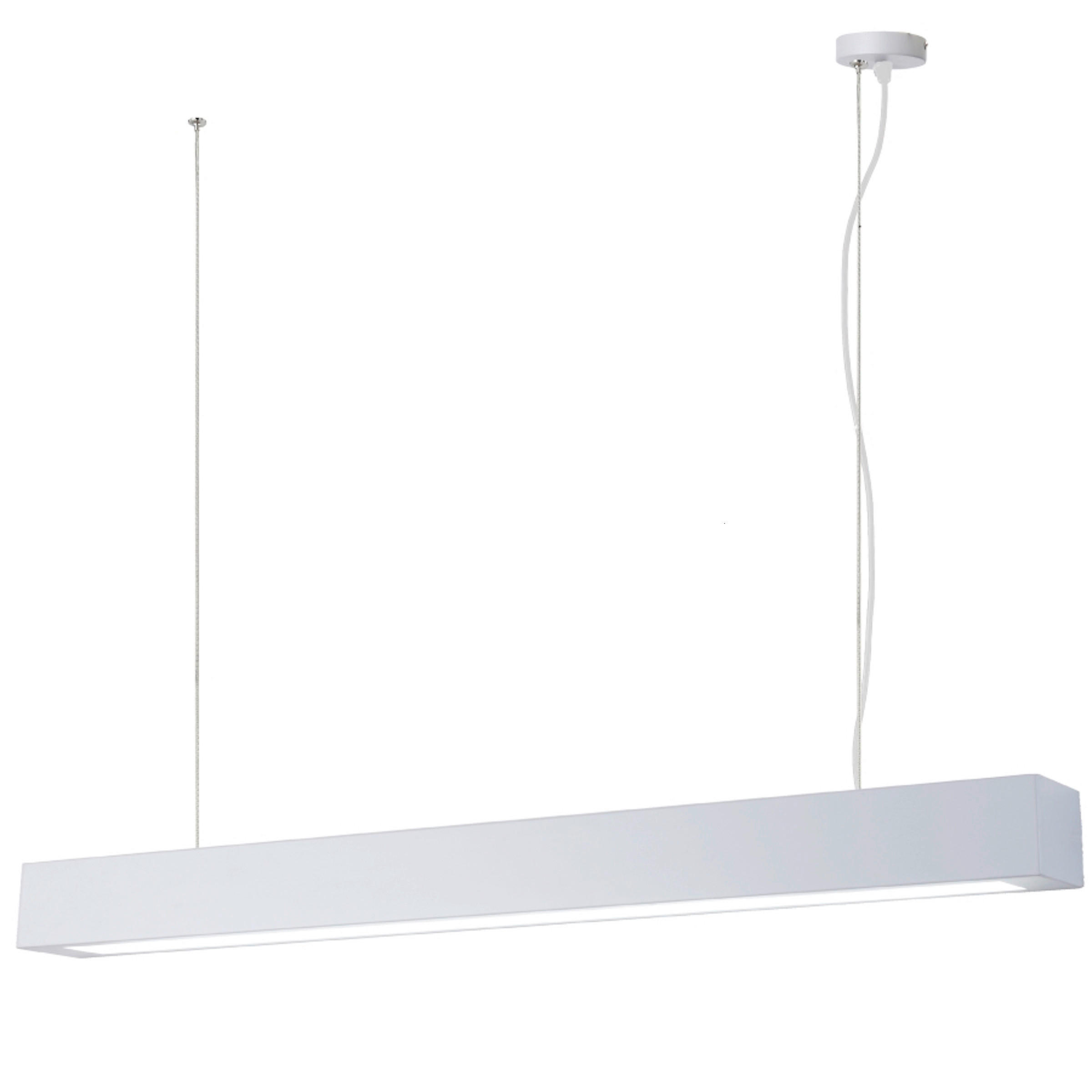 PENDELLEUCHTE Ibros 150/93/5.5 cm  - Weiß, Design, Metall (150/93/5.5cm)