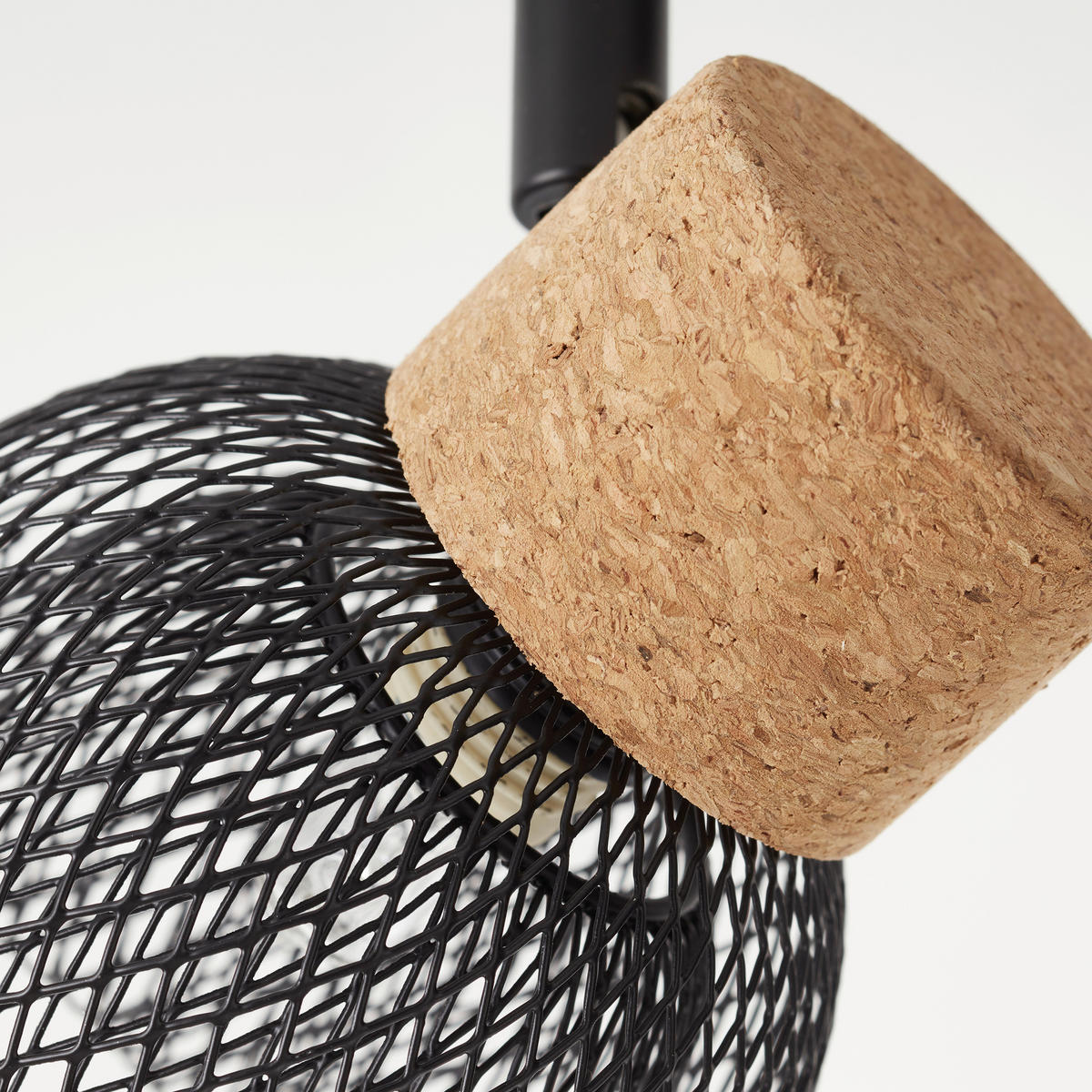 DECKENLEUCHTE Flaka   - Schwarz, Natur, Holz/Metall (16,5/76,5/9cm) - Brilliant