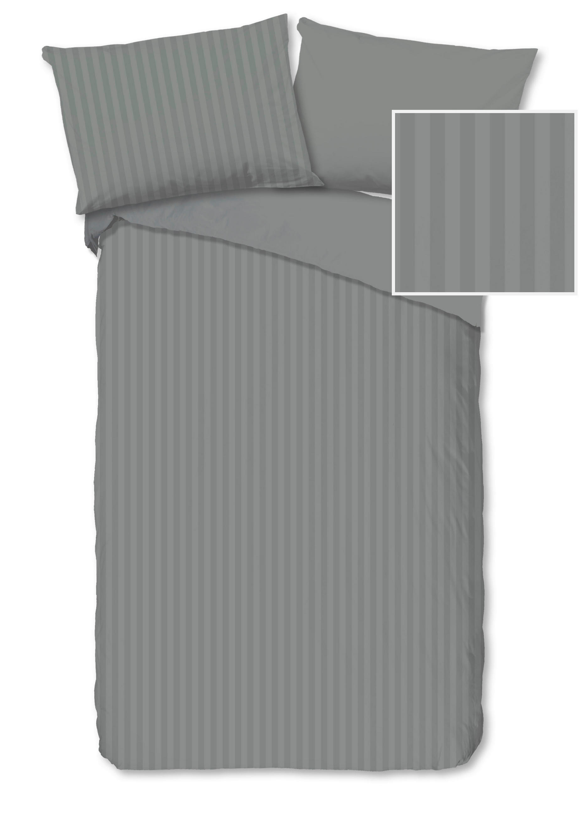 BETTWÄSCHE 2-teilig Descanso Satin 140/200 cm  - Grau, Basics, Textil (140/200cm)