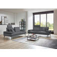 3-SITZER-SOFA in Velours Silberfarben  - Beige/Silberfarben, Design, Textil/Metall (222/89/104cm) - Dieter Knoll