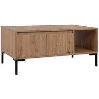 KONFERENČNÍ STOLEK, dub artisan, kompozitní dřevo, 100/60/43 cm - černá/dub artisan, Design, kov/kompozitní dřevo (100/60/43cm) - MID.YOU