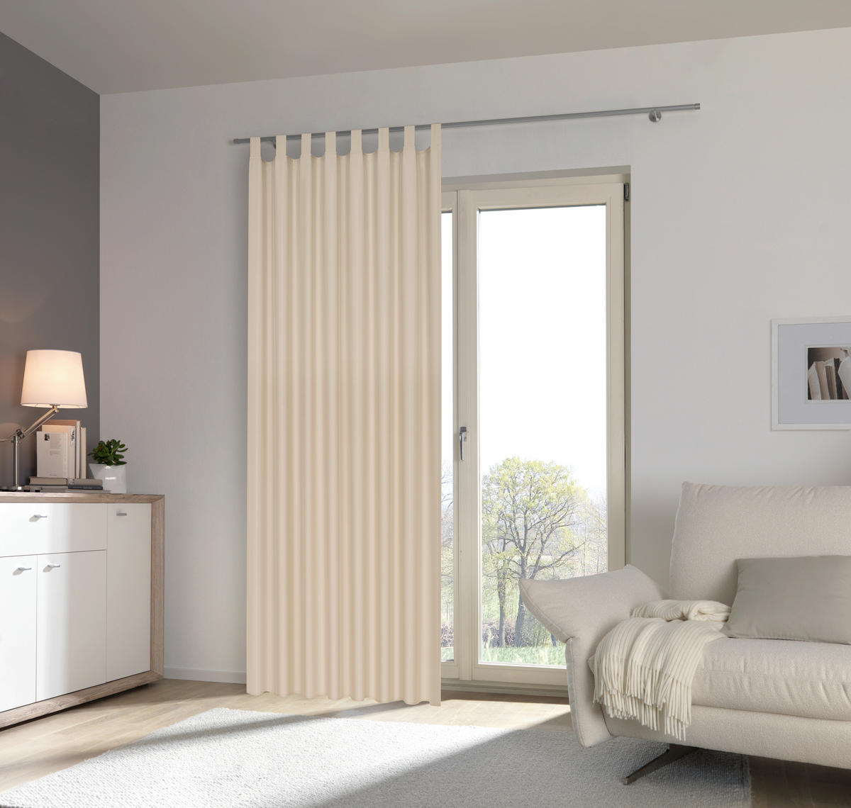 ZAVESA ZA SPOLJNU UPOTREBU bež 140/300 cm   - bež, Osnovno, tekstil (140/300cm) - Esposa