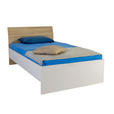 BETT 120/200 cm  in Eichefarben, Kaschmir  - Kaschmir/Eichefarben, KONVENTIONELL, Holzwerkstoff (120/200cm) - Xora