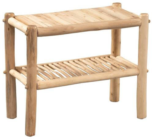 GARDEROBENBANK Eukalyptusholz massiv Hellbraun, Eukalyptusholzfarben  - Hellbraun/Eukalyptusholzfarben, Basics, Holz (60/50/30cm)