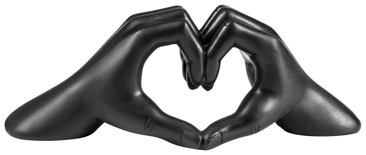 Inimă Decorativă - negru, Lifestyle, plastic (27,5/9,5/10cm) - Ambia Home