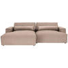 ECKSOFA Struktur Hellbraun  - Hellbraun/Schwarz, Design, Kunststoff/Textil (187/267cm) - Stylife