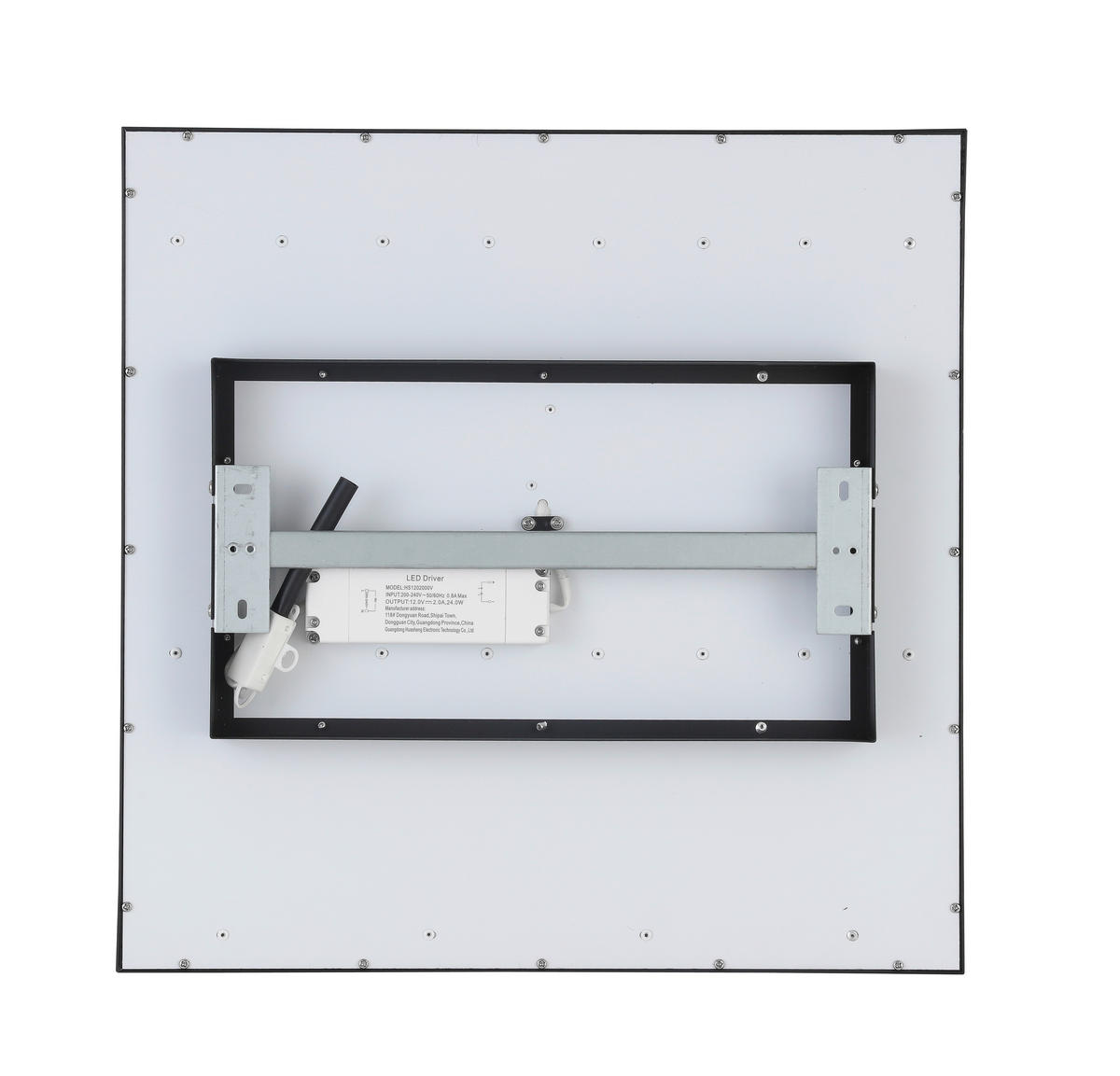 Plafonieră Cu Led    45/45/7,5 cm  - alb/negru, Lifestyle, plastic/metal (45/45/7,5cm) - Novel