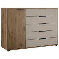 SIDEBOARD  120/86/43 cm 5 Schublade(n)  - Schieferfarben/Champagner, MODERN, Holzwerkstoff/Metall (120/86/43cm) - Venda