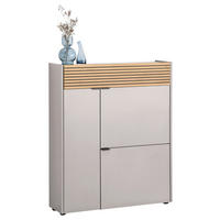 SCHUHSCHRANK Eichefarben, Kaschmir  - Kaschmir/Eichefarben, Design, Holzwerkstoff/Kunststoff (83/99/22cm) - Voleo