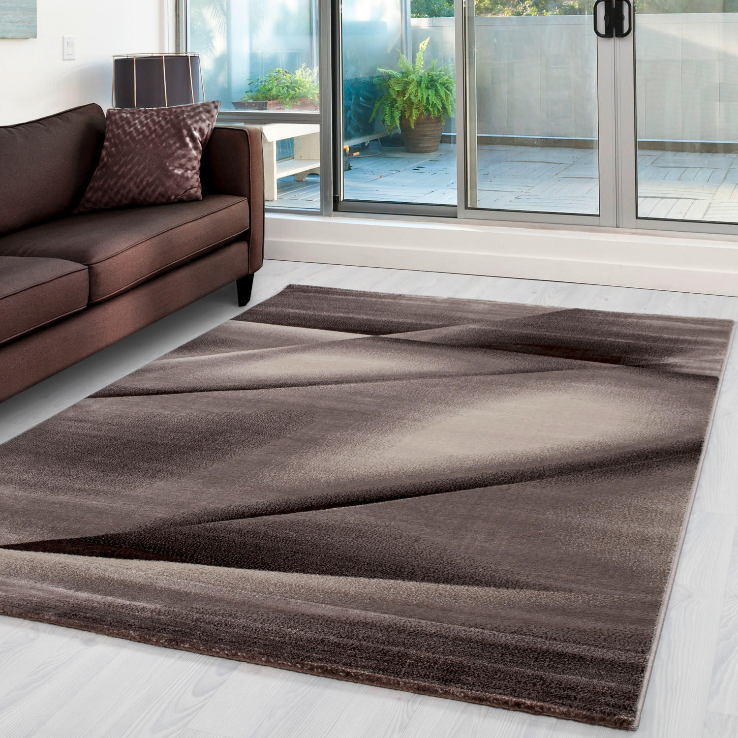 FLATVÄVD MATTA 140/200 cm Miami  - brun, Design, textil (140/200cm) - Novel