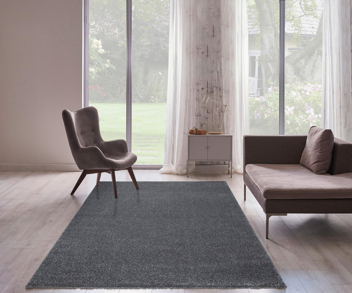 WEBTEPPICH 120/170 cm Lux Verso Grau  - Grau, KONVENTIONELL, Textil (120/170cm)