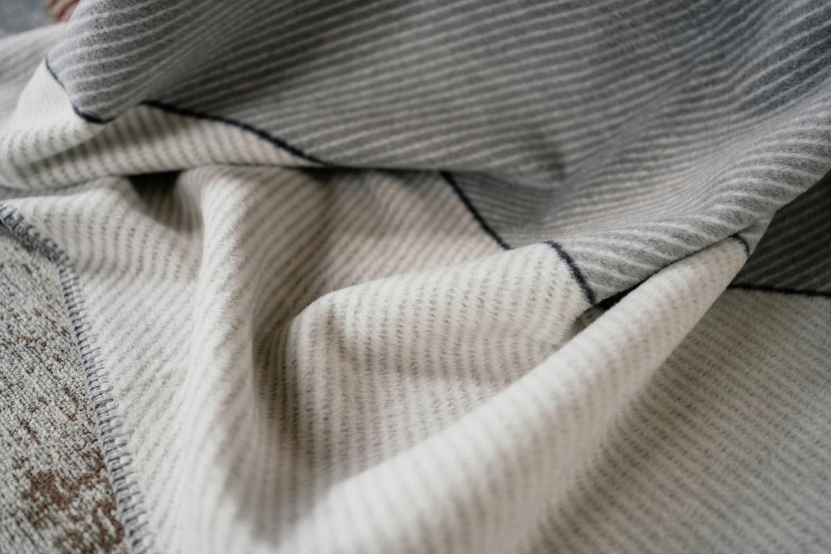 ĆEBE 150/200 cm  AUSTIN  - siva/bela, Konvencionalno, tekstil (150/200cm) - Ibena