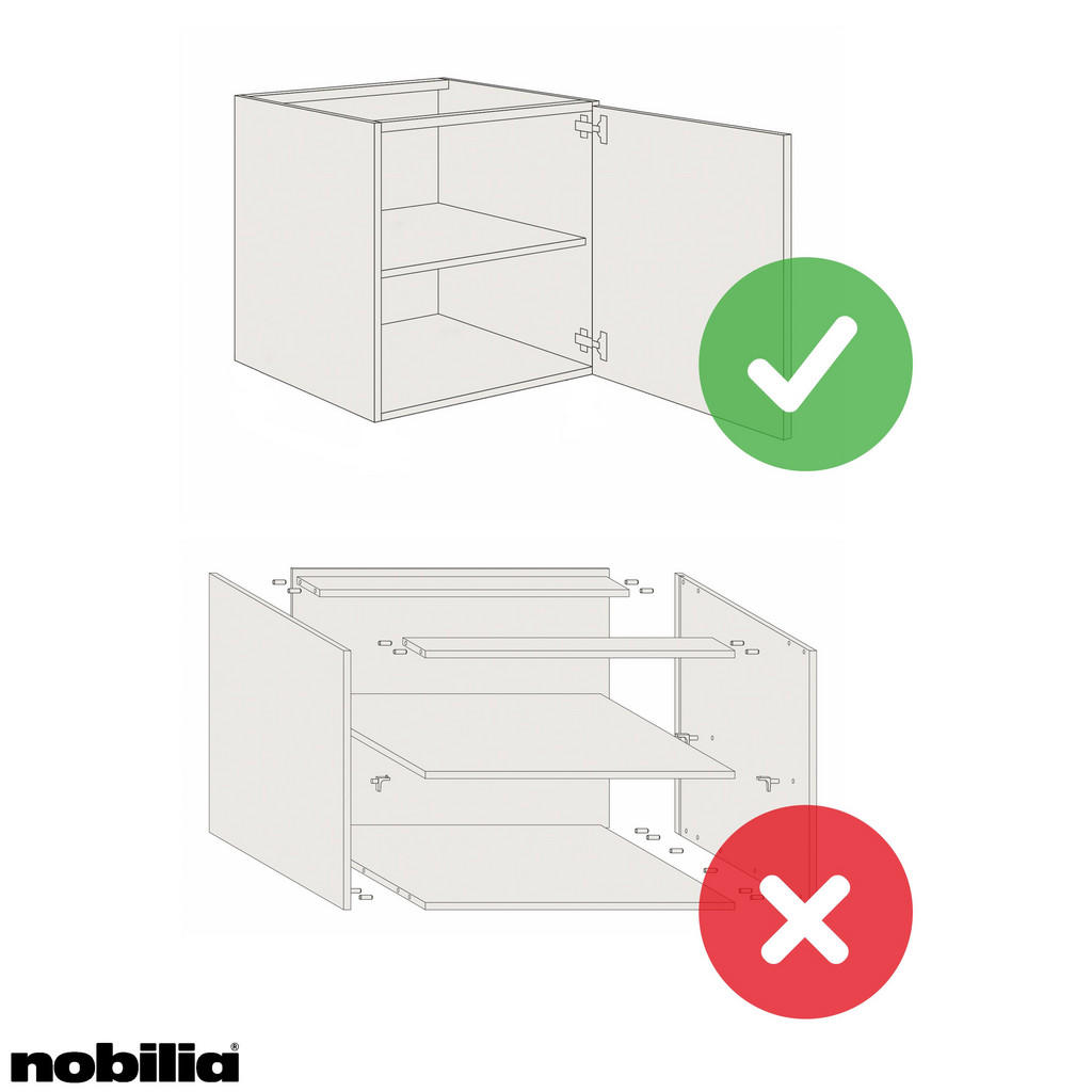 Thumbnail - Nobilia Küchenoberschrank Touch, Magnolie, Holzwerkstoff, 2 Fächer, 45x72x35 cm, Blauer Engel, Pefc, Goldenes M, Handmad...