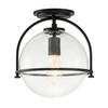 DECKENLEUCHTE  28.2/31.8 cm    - Schwarz, Design, Glas/Metall (28.2/31.8cm) - Elstead Lighting