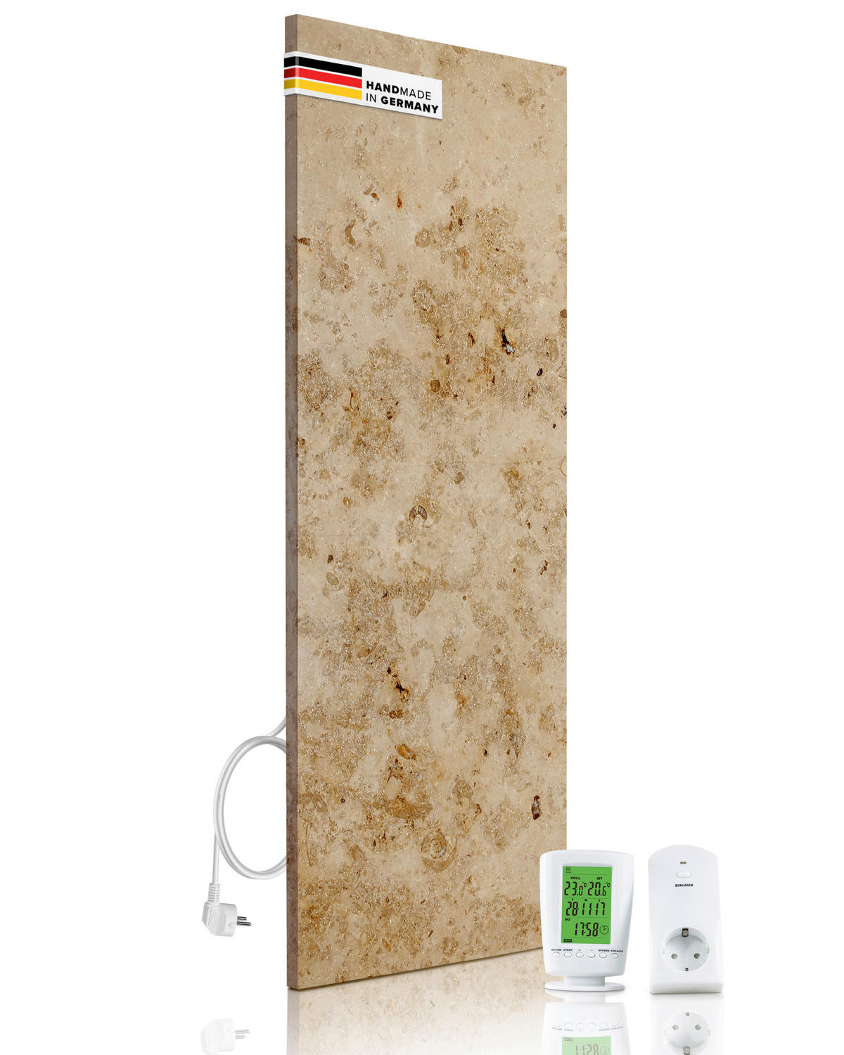 INFRAROT-HEIZPANEEL 800 W W  - Sandfarben, Basics, Stein (100/40/2cm) - MID.YOU