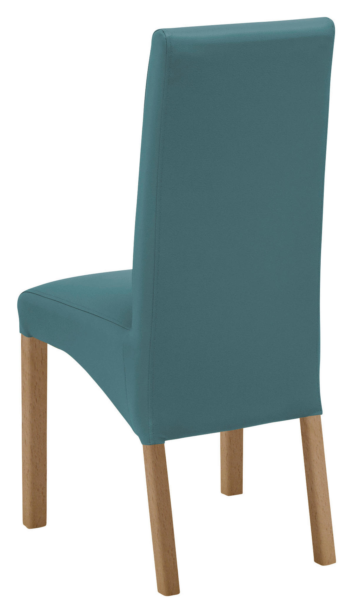 STUHL Lederlook Buchefarben, Petrol  - Buchefarben/Petrol, KONVENTIONELL, Holz/Textil (47/102/57cm) - Carryhome
