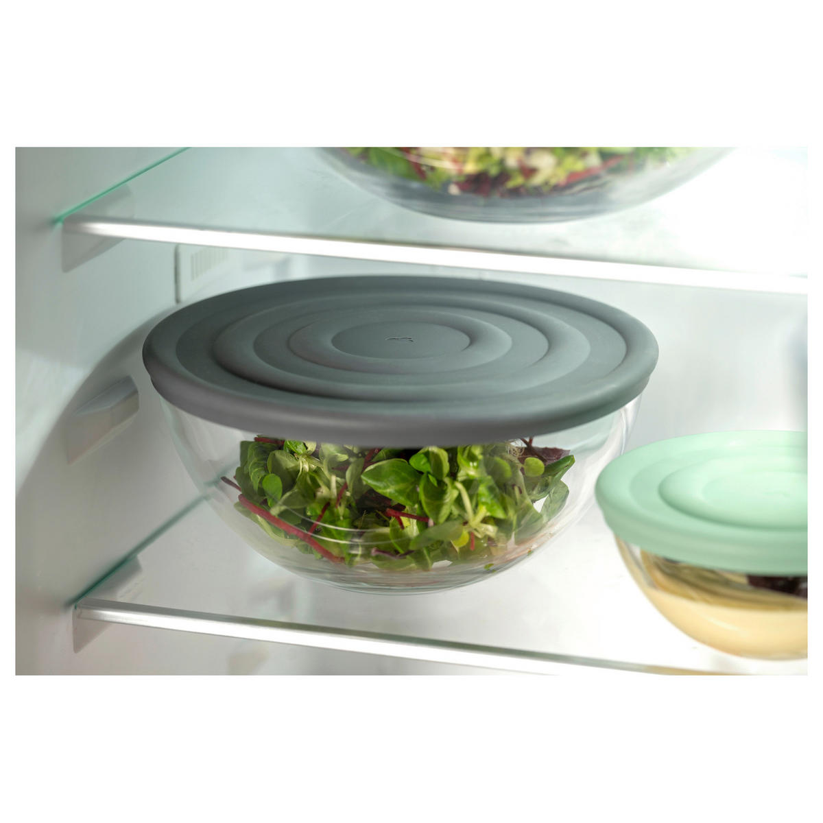SCHÜSSELSET CUCINA 6-teilig  - Dunkelgrau/Transparent, Design, Glas/Kunststoff (23,30/15,30/23,30cm) - Leonardo