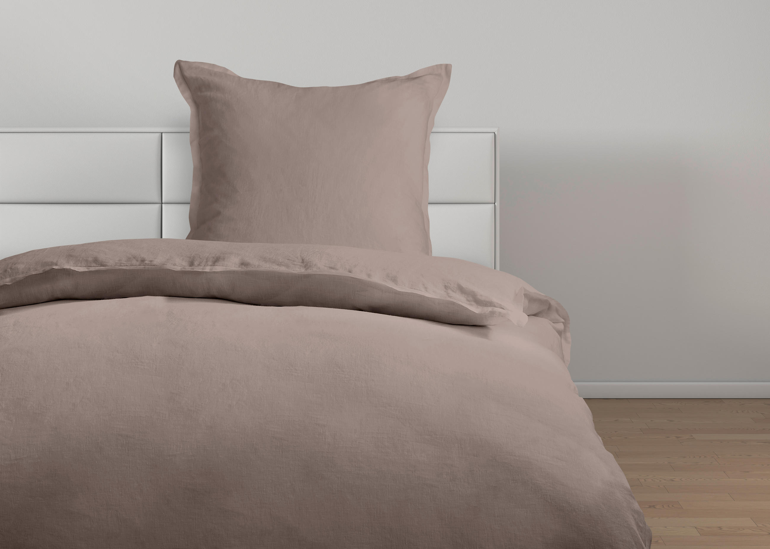 BETTWÄSCHE Leinenoptik - Grau, Trend, Textil (135/200cm) - Ambiente