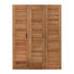 DREHTÜRENSCHRANK 3-türig Kernbuche furniert, massiv, teilmassiv Buchefarben - Buchefarben/Silberfarben, Design, Holz/Metall (152/205/60cm) - Carryhome