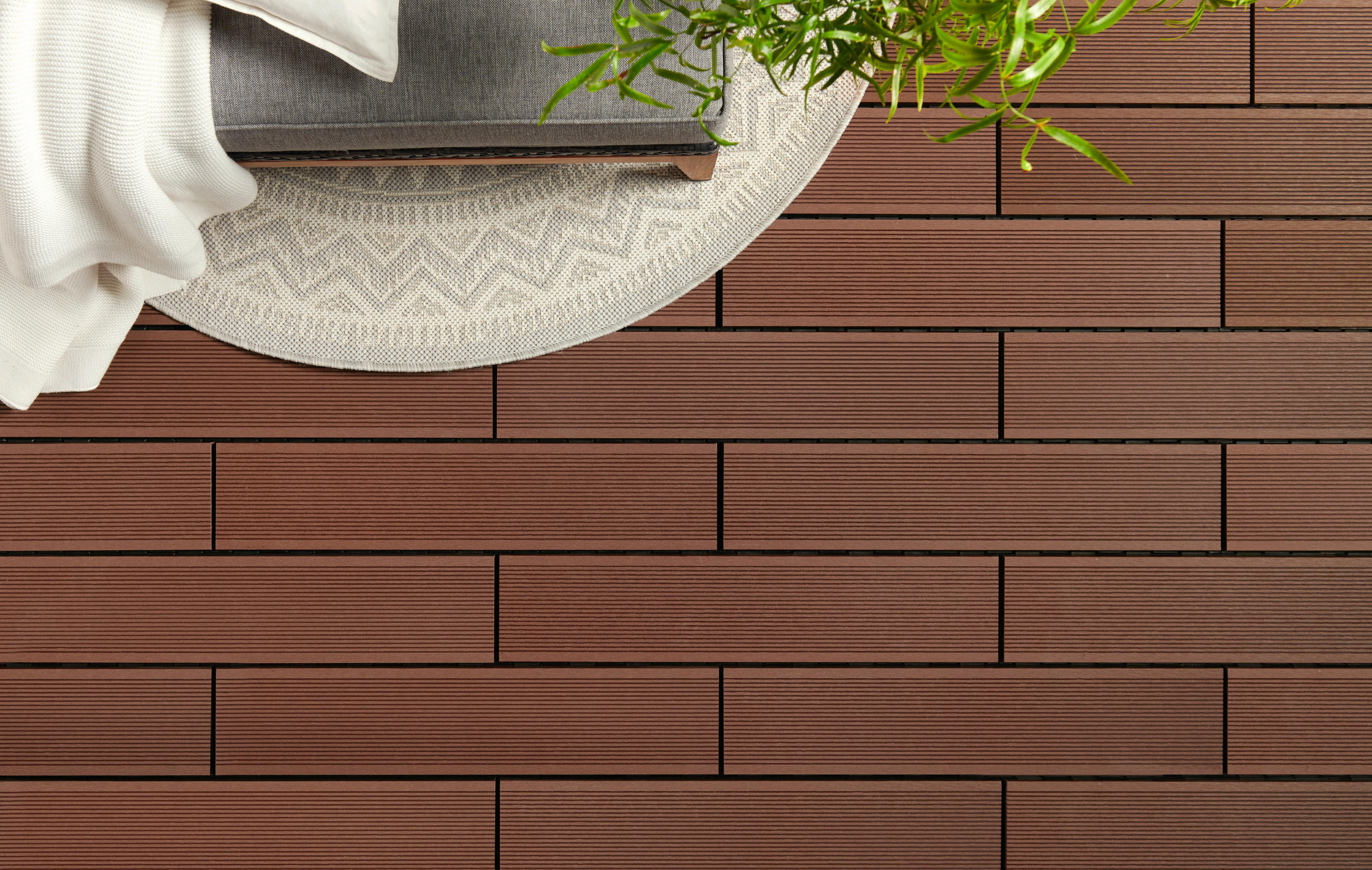 TERRASSENDIELE Braun 8 Stück  - Braun, Basics, Kunststoff (59,2/13,4/3,3cm) - Ambia Garden