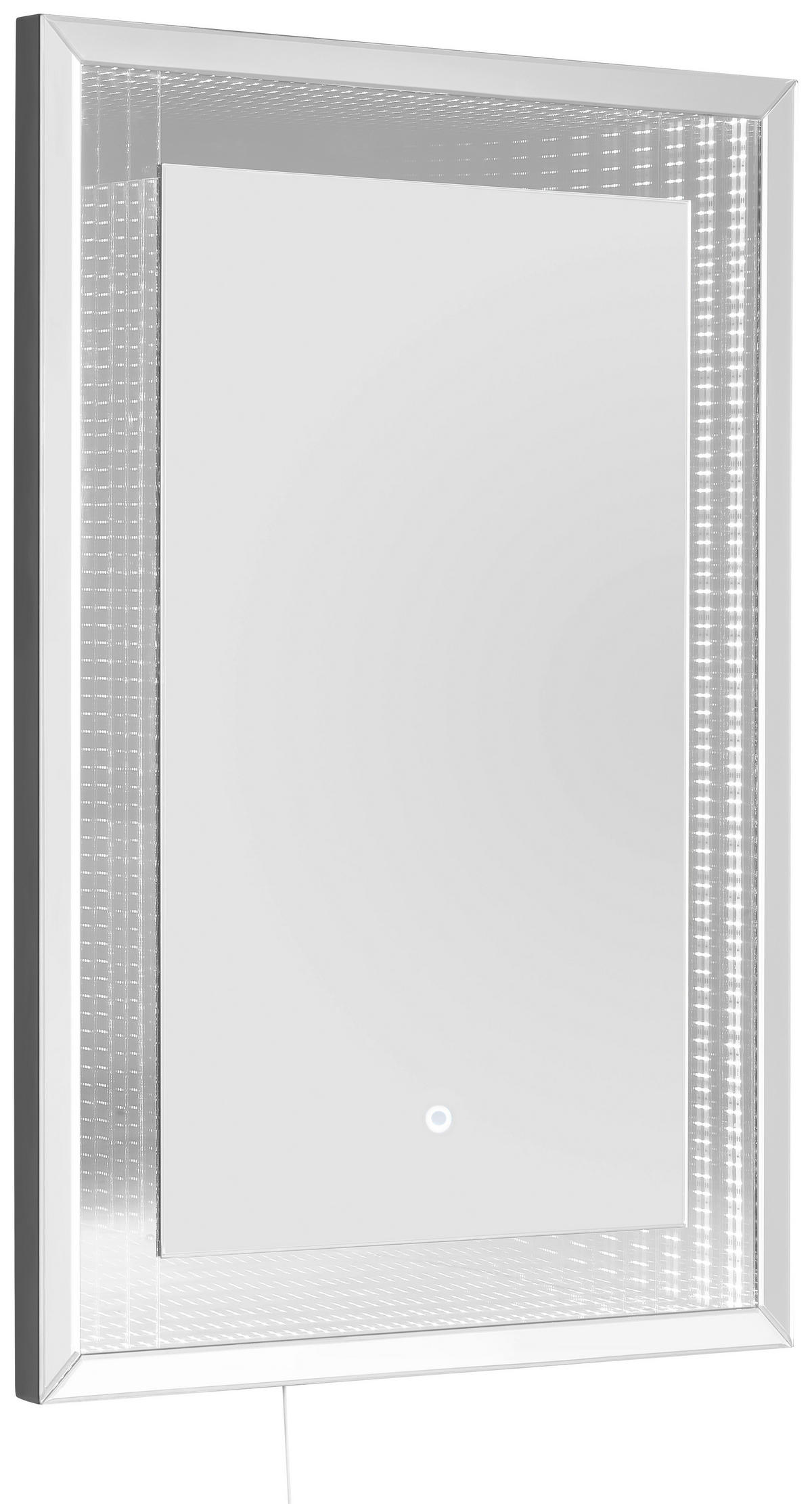 FALI TÜKÖR 90/60/5,3 cm    - ezüstszínű, Design, faalapú anyag/Üveg (90/60/5,3cm) - Xora
