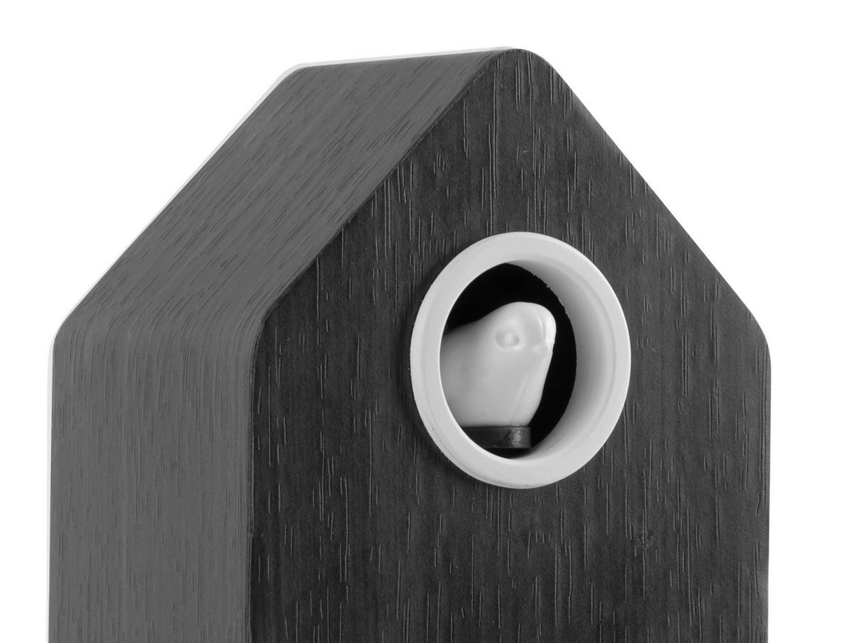 WECKER  Schwarz  - Schwarz, Basics, Holzwerkstoff (6/9/15.5cm) - Karlsson