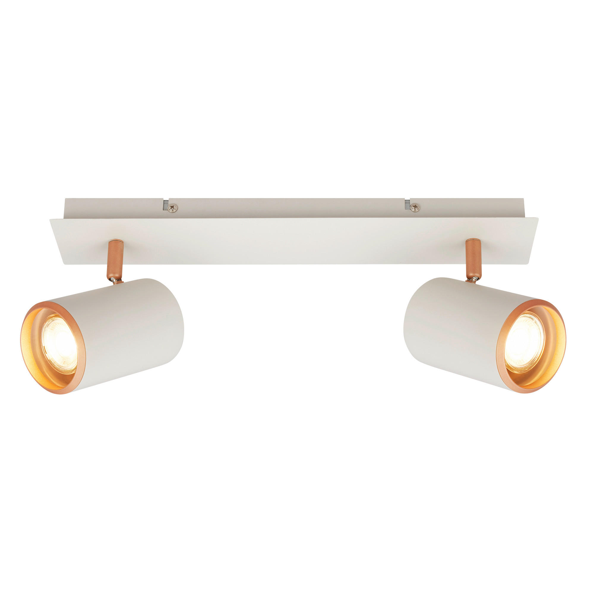 DECKENSTRAHLER 49/8/14 cm   - Greige/Cappuccino, KONVENTIONELL, Metall (49/8/14cm) - Briloner