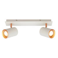 DECKENSTRAHLER 49/8/14 cm   - Greige/Cappuccino, KONVENTIONELL, Metall (49/8/14cm) - Briloner