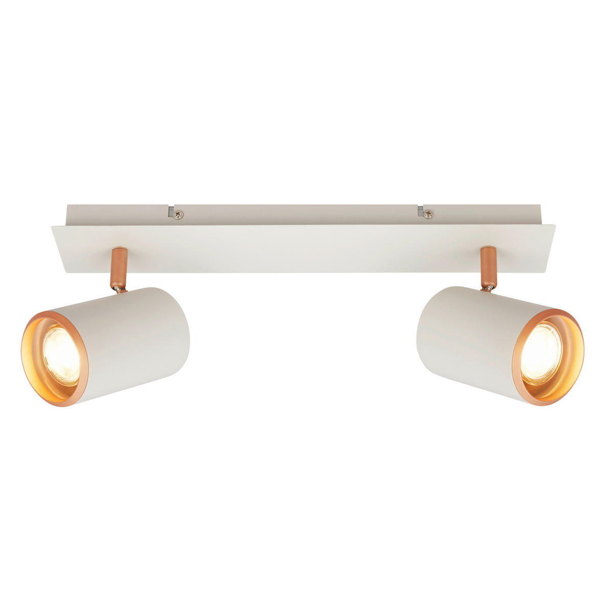 DECKENSTRAHLER 49/8/14 cm   - Greige/Cappuccino, KONVENTIONELL, Metall (49/8/14cm) - Briloner