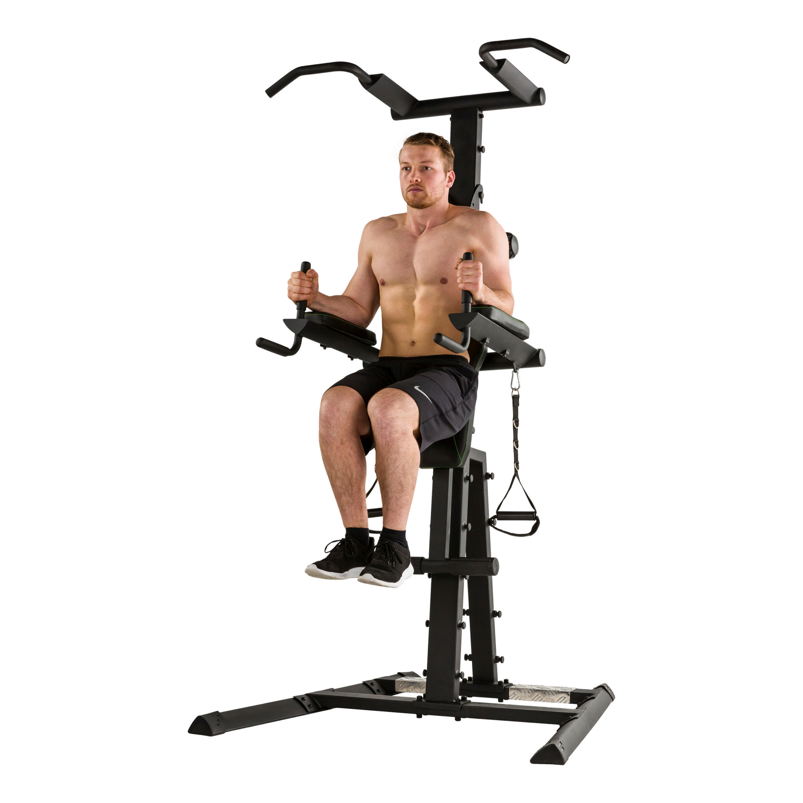 KRAFTSTATION  - Schwarz, KONVENTIONELL, Holz/Kunststoff (123/124/218cm)