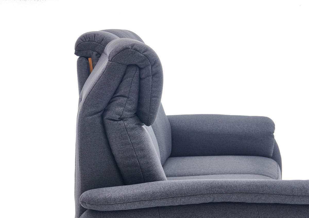 TRAPEZSOFA Flachgewebe Anthrazit  - Anthrazit, KONVENTIONELL, Textil (222/107/102cm) - Pure Home Comfort
