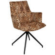 ARMLEHNSTUHL  in Eisen Jacquard  - Hellbraun/Schwarz, Design, Textil/Metall (59/89,5/63cm) - Novel