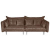 2-SITZER-SOFA Cord Braun  - Schwarz/Braun, Design, Kunststoff/Textil (262/91/115cm) - MID.YOU