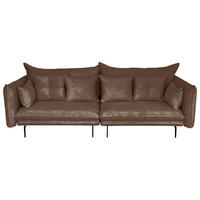 2-SITZER-SOFA Cord Braun  - Schwarz/Braun, Design, Kunststoff/Textil (262/91/115cm) - MID.YOU