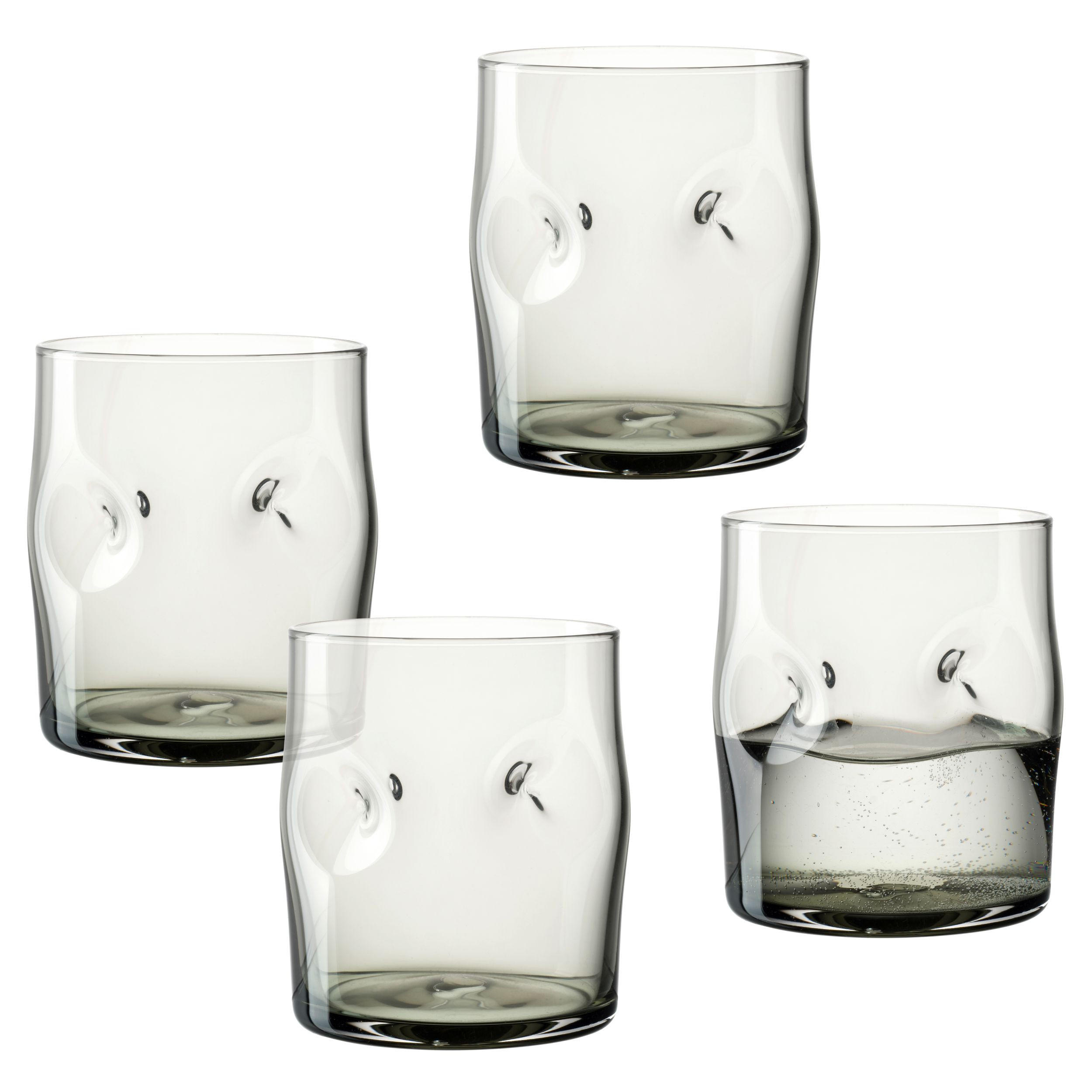 TRINKGLAS 300 ml 4-teilig  - Grau, Basics, Glas (7,5/9/7,5cm) - Leonardo