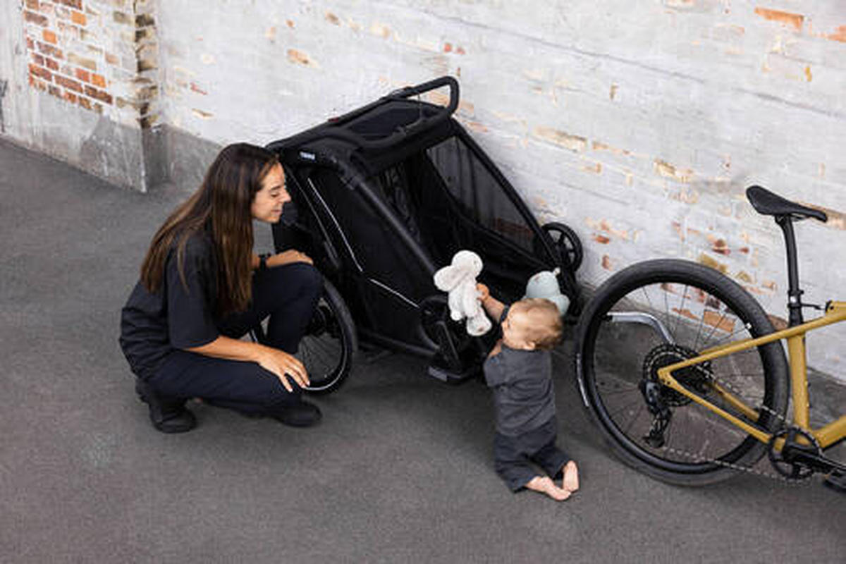 FAHRRADANHÄNGER   Chariot Sport2 dbl  - Schwarz, Basics, Textil/Metall (88/34/73cm) - Thule