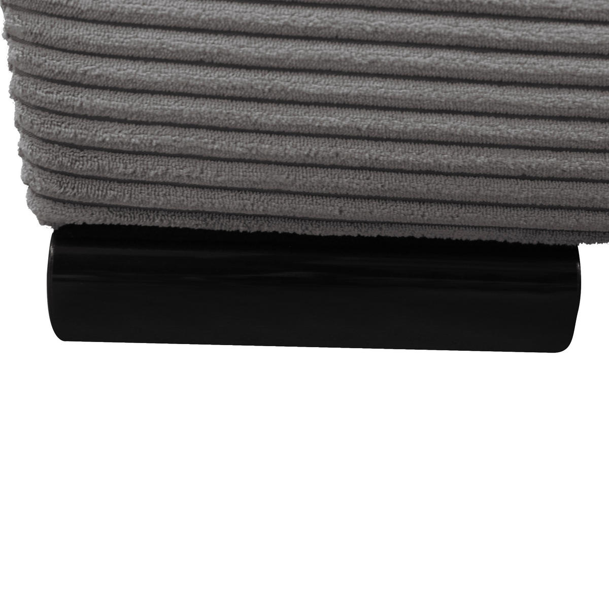 SCHLAFSOFA  mit Liegefunktion Cord Grau  - Schwarz/Grau, Design, Kunststoff/Textil (154/93/85cm) - MID.YOU