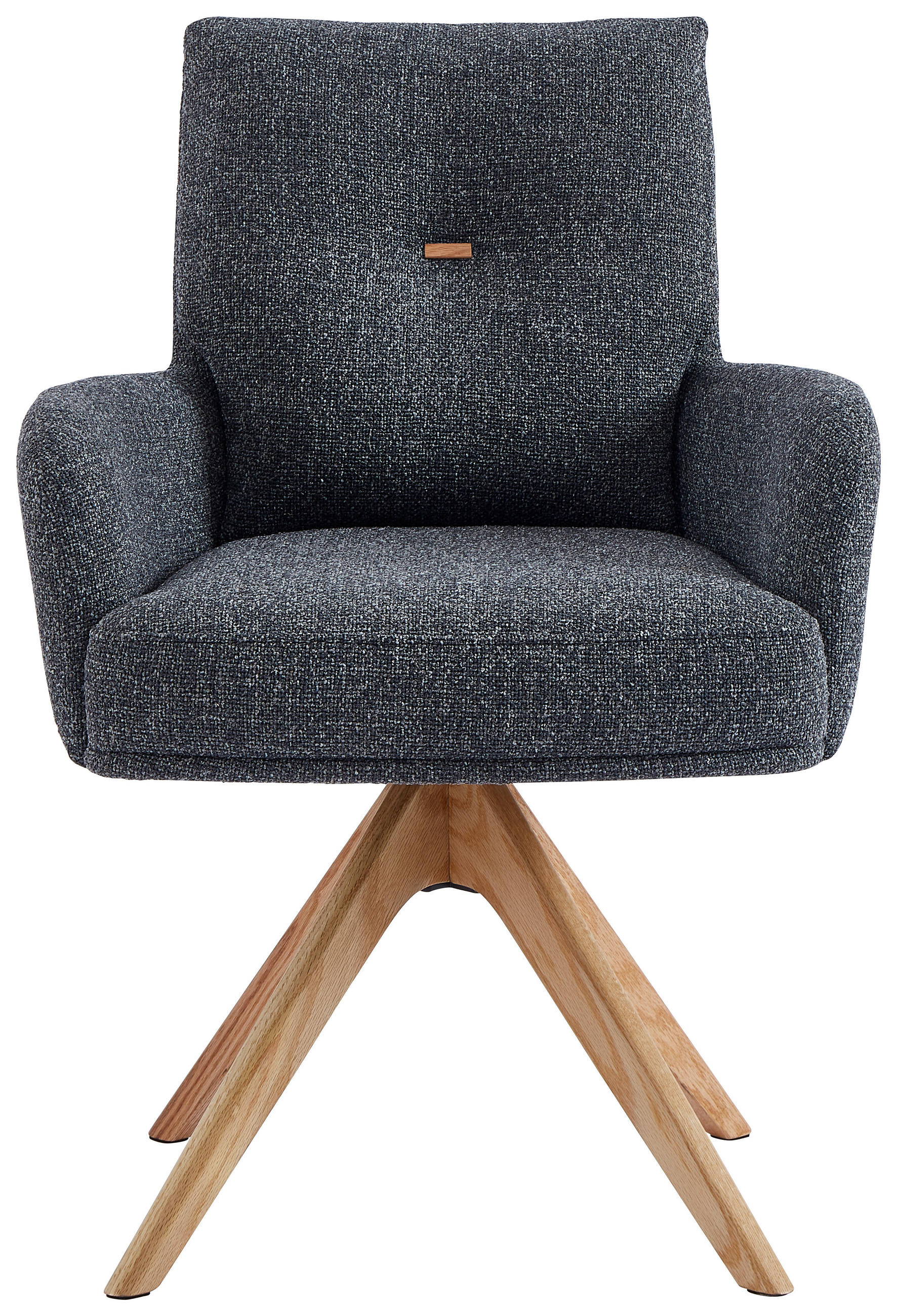 ARMLEHNSTUHL  in Webstoff  - Eichefarben/Anthrazit, Design, Holz/Textil (60,5/67/88cm) - Novel
