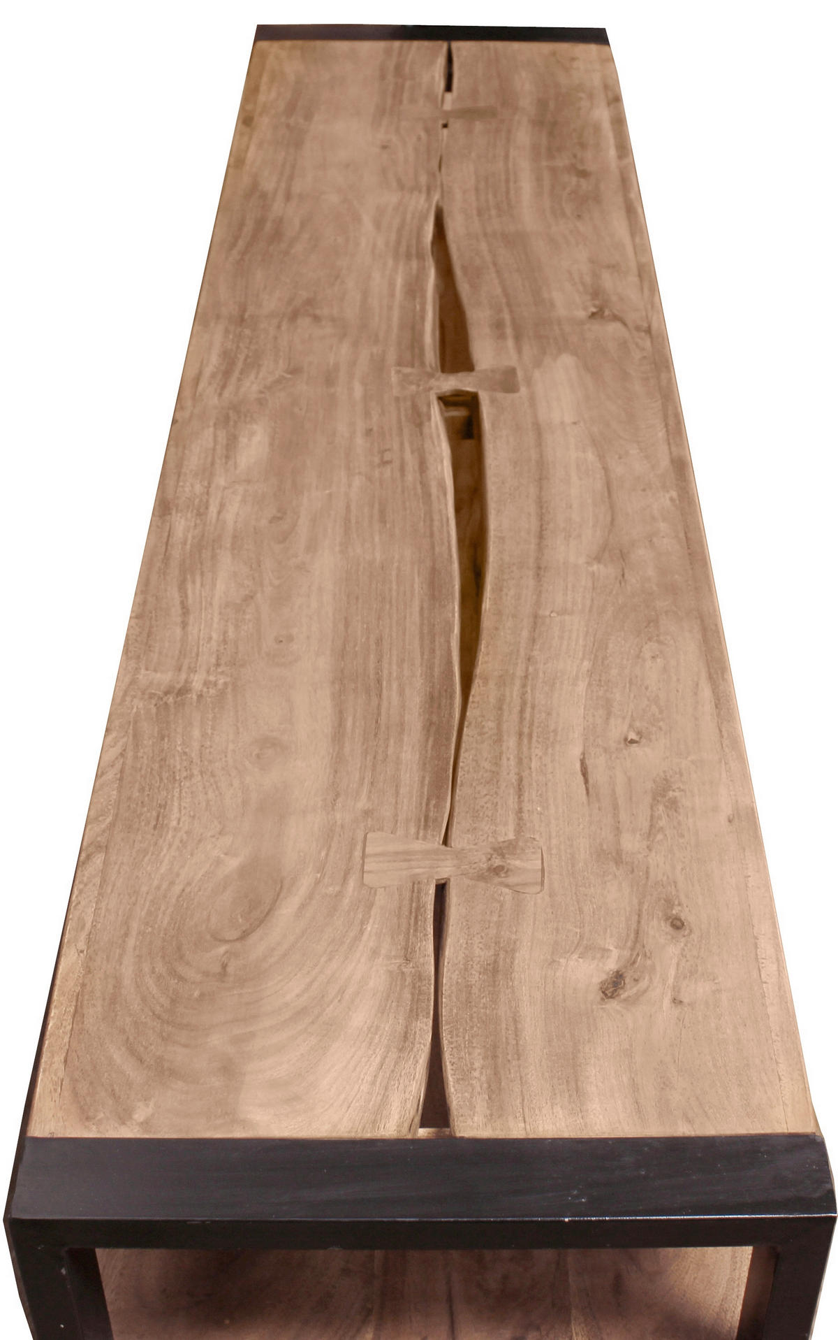 LOWBOARD  160/55/40 cm 3 Schublade(n)  - Schwarz/Naturfarben, Design, Holz/Metall (160/55/40cm) - MID.YOU