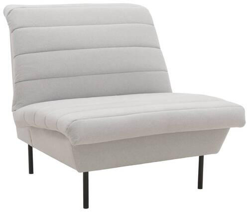 SESSEL Flachgewebe Silberfarben    - Silberfarben/Schwarz, Design, Textil/Metall (92/92/103cm) - LOOKS by W.Joop