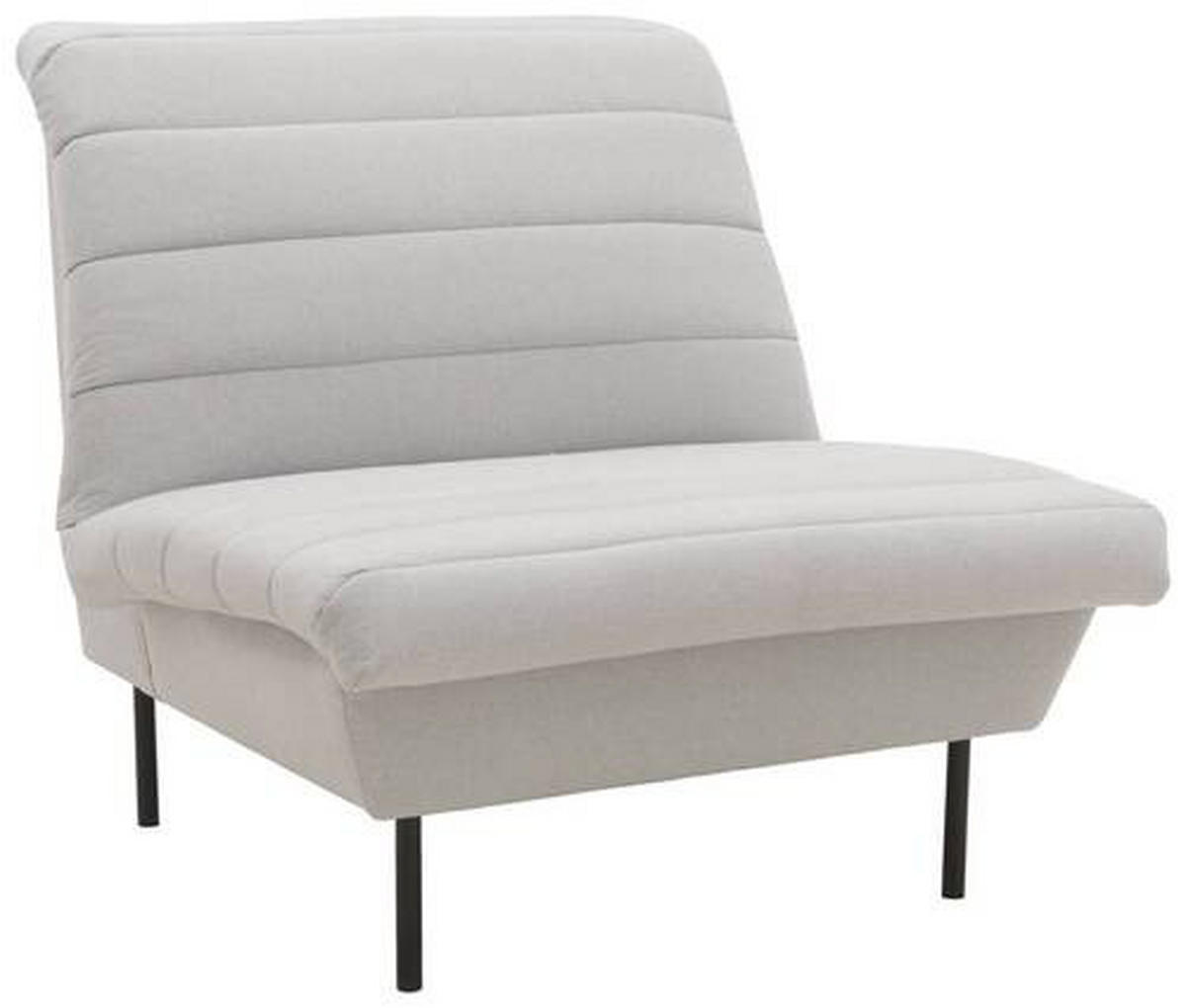 SESSEL in Flachgewebe Silberfarben  - Silberfarben/Schwarz, Design, Textil/Metall (92/92/103cm) - LOOKS by W.Joop