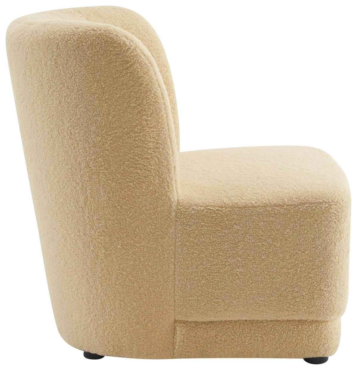DESIGNSESSEL Bouclé Beige    - Beige/Schwarz, Trend, Kunststoff/Textil (65/69/70cm) - Xora